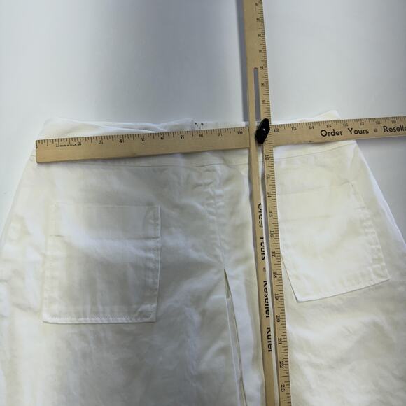Lilly Pulitzer Skirt Womens 10 White Stretch A Line Patch Pockets Side Zip - Picture 5 of 6